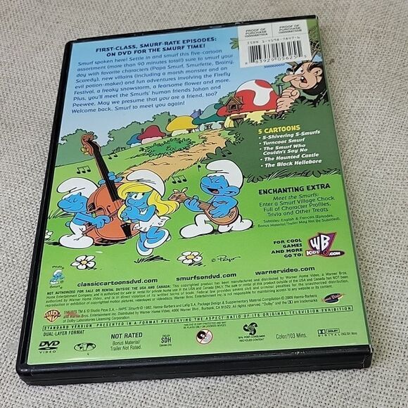 80's Smurf puzzle, glass, mug figures,2 dvd's, Book - Picture 13 of 16